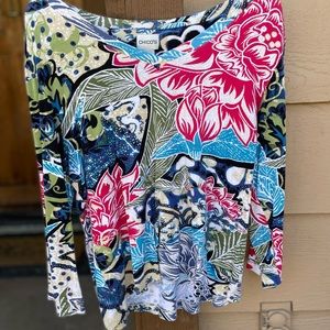 Chicos  soft colorful top size 2